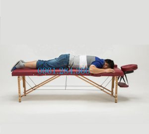 giường massage gấp gọn chân gỗ