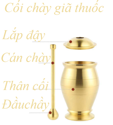 Cối chày giã thuốc đông y