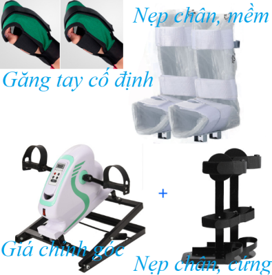 Nẹp hỗ trợ chân liệt tập cùng máy tập tay chân