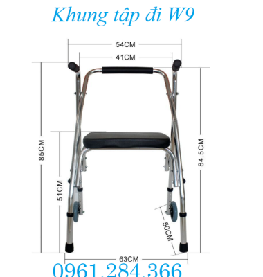 Khung tập đi có ghế ngồi nghỉ