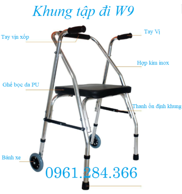 Khung tập đi có ghế ngồi nghỉ