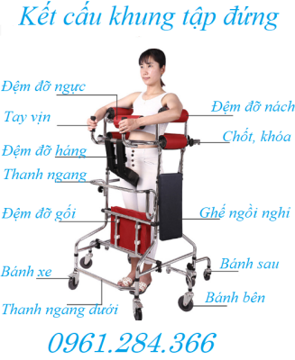 cấu tạo khung tập đứng kết hợp tập đi sau tai biến