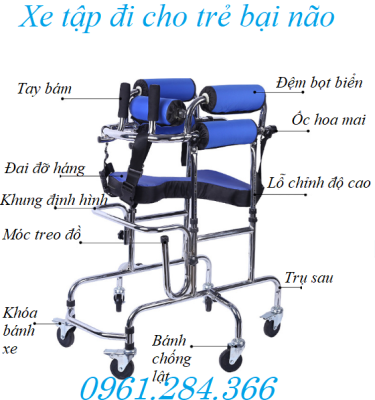 Cấu tạo xe tập đi cho trẻ bại não