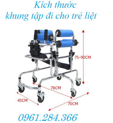 Kích thước khung đỡ trẻ liệt tập đi